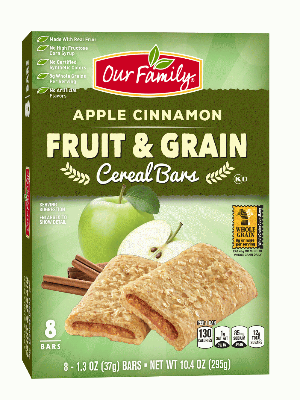 Our Family Fruit & Grain apple cinnamon cereal bars, 8-count Full-Size Picture